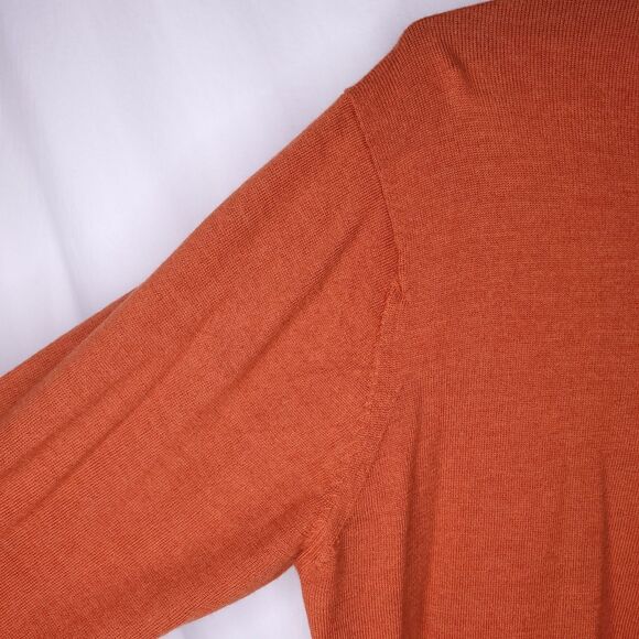 Jos A Bank Merino Wool Polo Sweater Mens XL Orange Long Sleeve - Picture 3 of 10